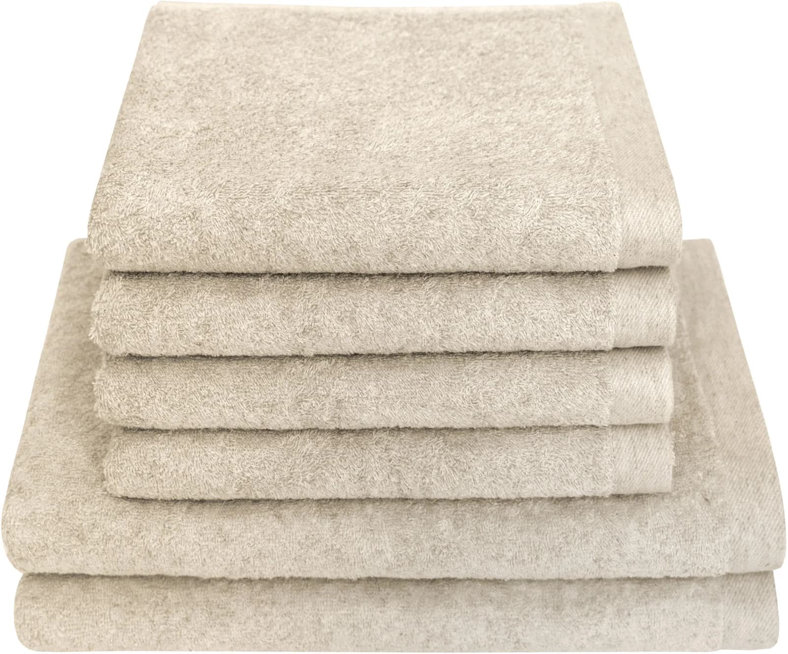 DYCKHOFF Handtuch Set Deep Harmony Element Beige Frottier 6-tlg.