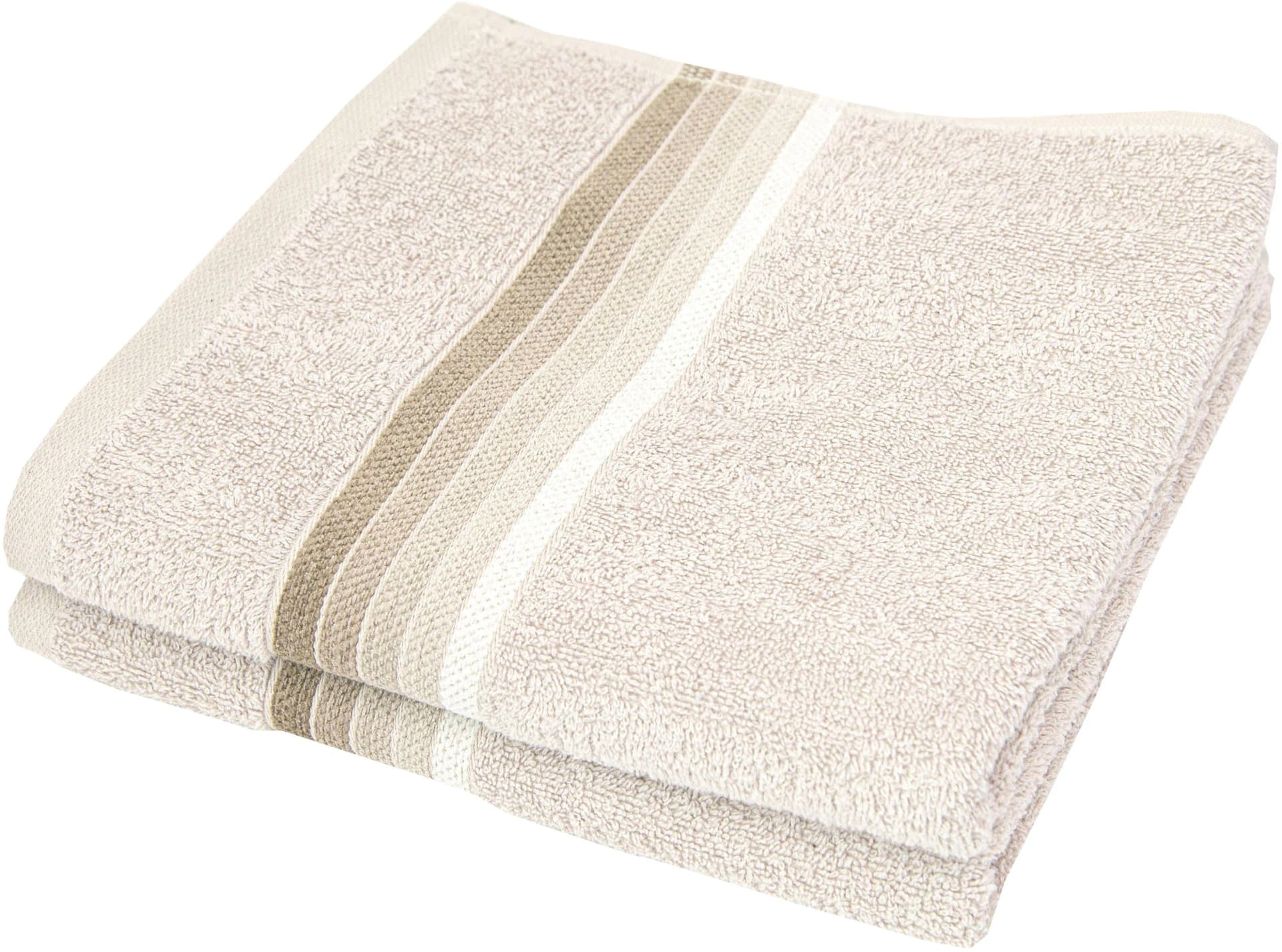 DYCKHOFF Chenille Handtücher Set Weiß Frottier