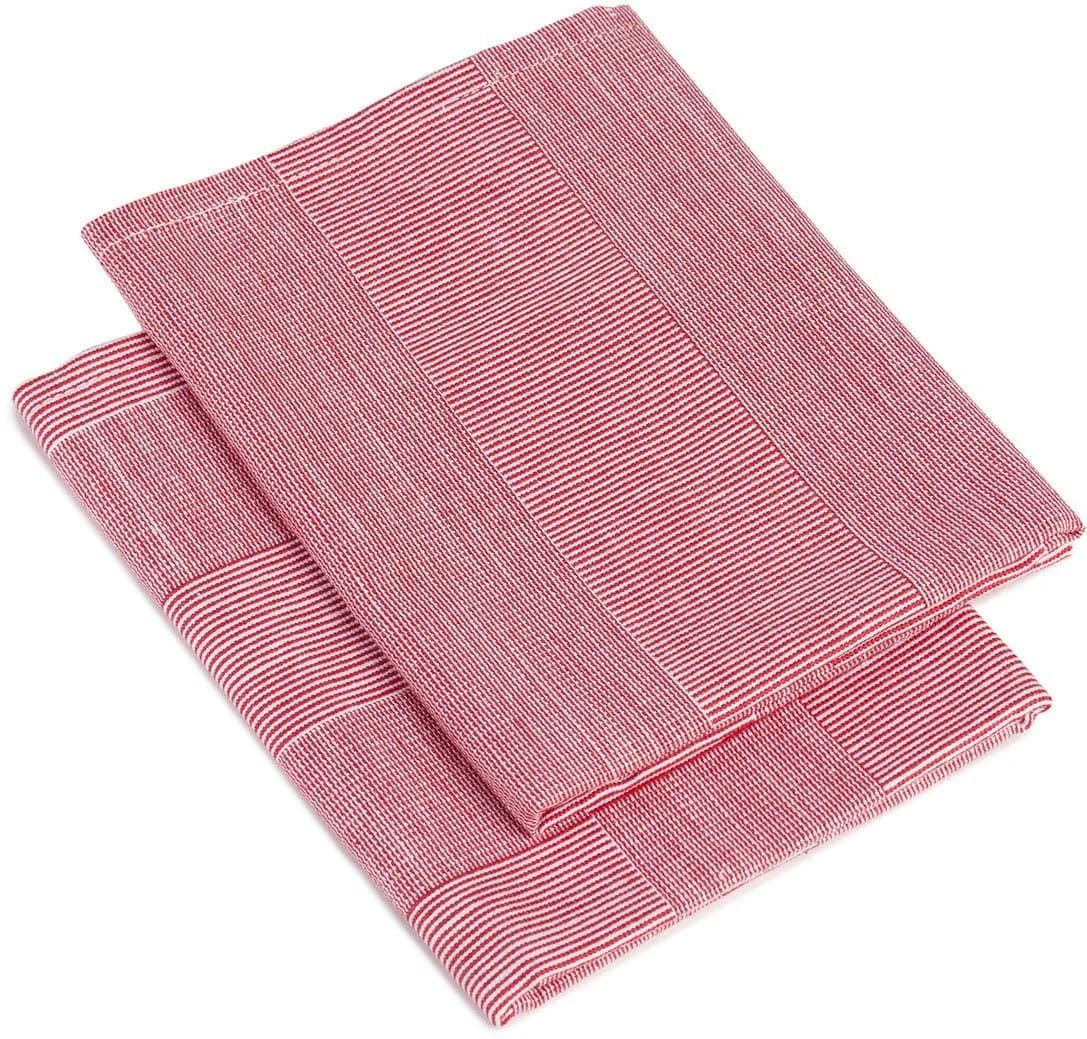 Gözze Geschirrtuch 4er Pack Rot 100% Baumwolle Jacquard
