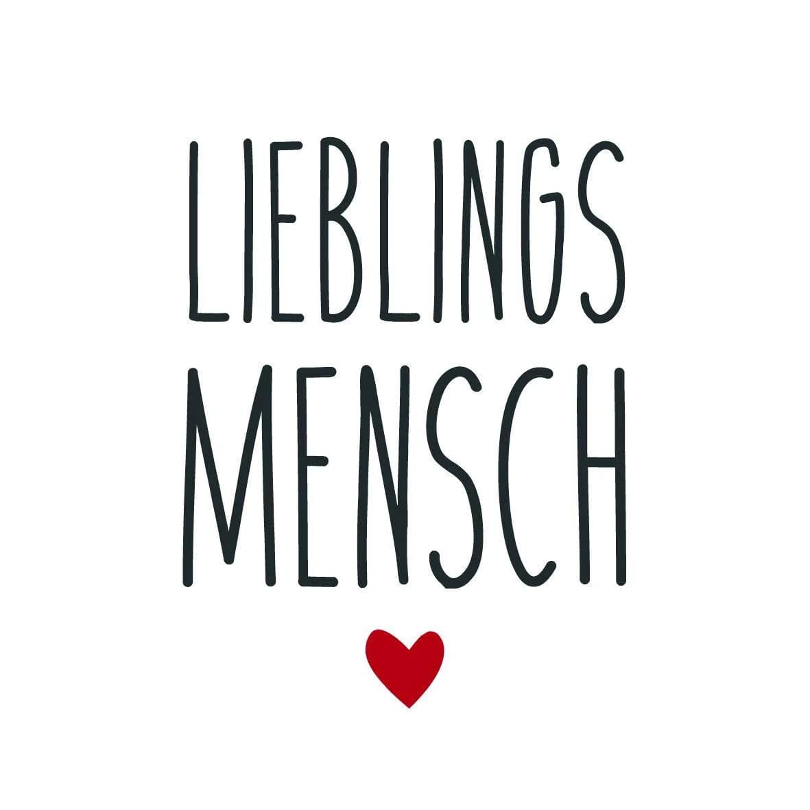 Servietten LIEBLINGSMENSCH Weiß 3-lagig Tissue 20 Stk