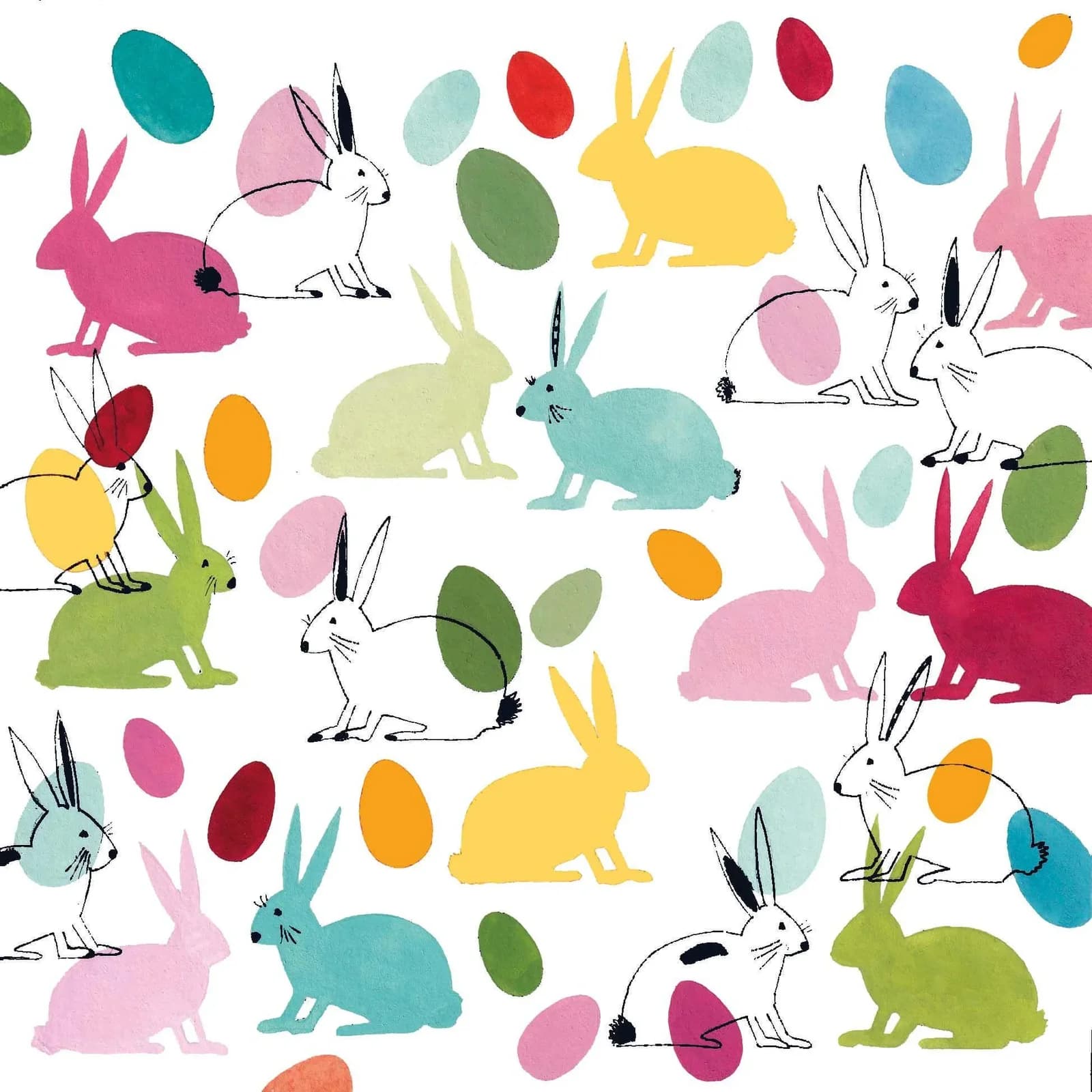 Ostermann Servietten RABBITS & EGGS 20 Stück 3-lagig
