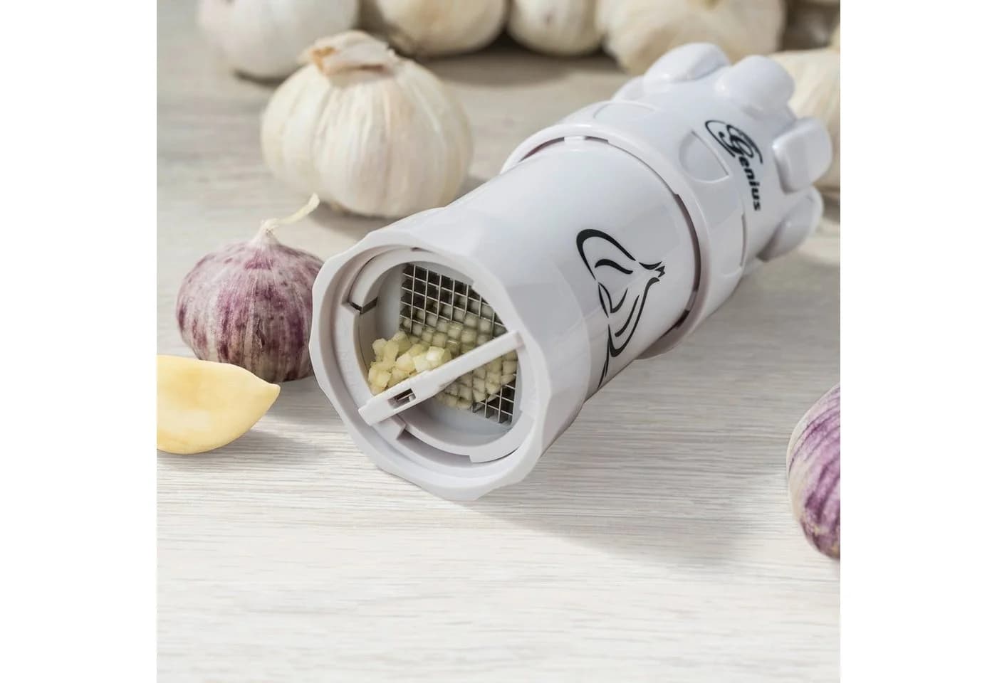 Genius Knoblauchschneider G5 Weiß Kunststoff