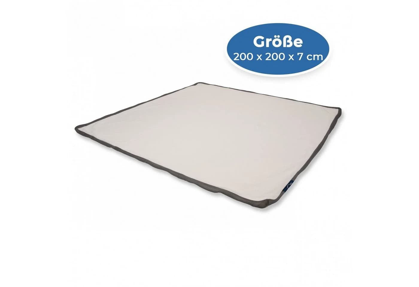 eazzzy Topperbezug 200x200x7 cm, weiß mit Reißverschluss Genius, allergikerfreundlich