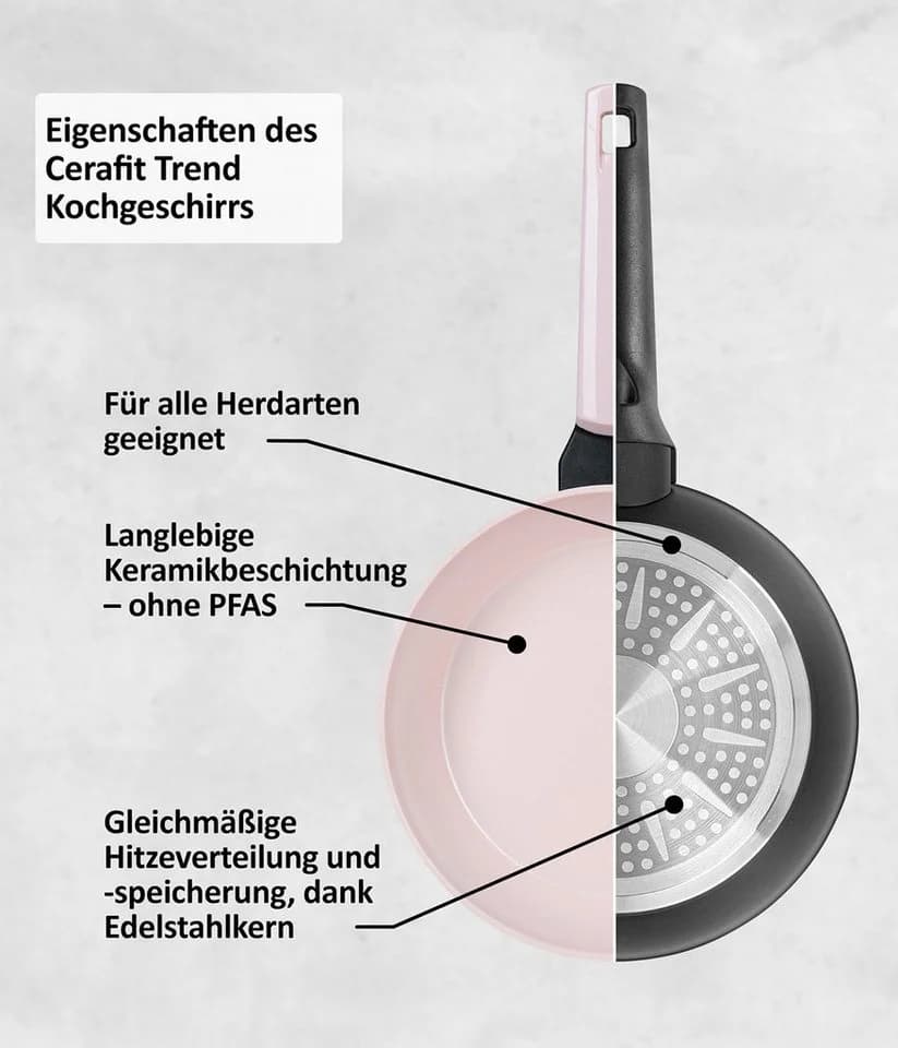 Genius Bratpfanne Cerafit Trend Pastell Edition Ø 20 cm Keramik Antihaft