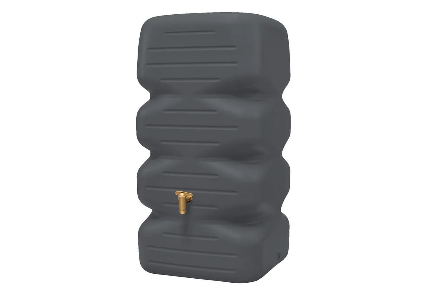GARANTIA Regentonne CUBUS 340L Komplett-Set Grau Kunststoff