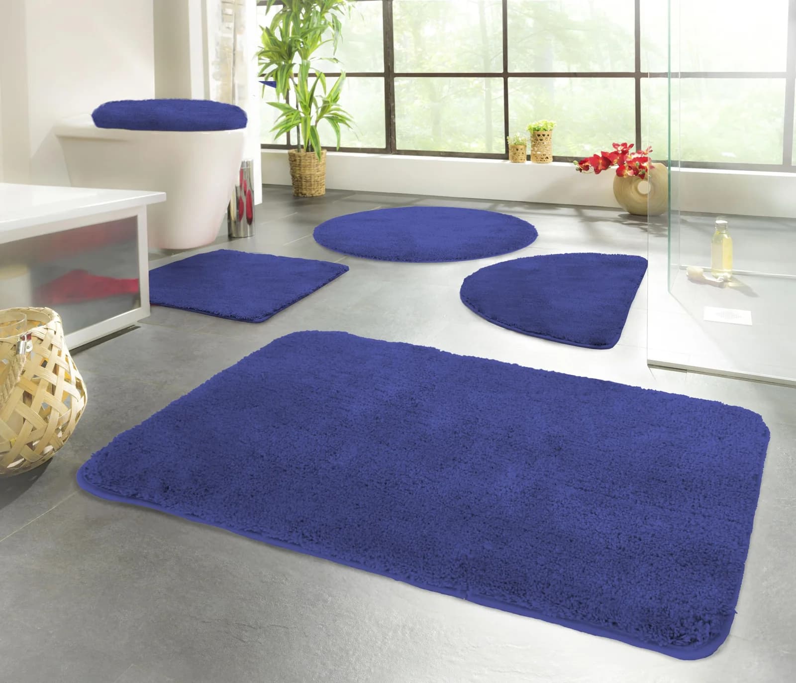 Badematte KINZLER "Chaozhou" Gr. 7, blau (royalblau), H:20mm, Polyester