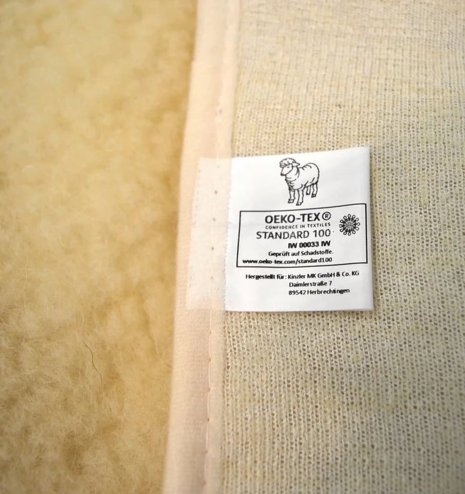 KINZLER Lammflor Matratzenauflage Beige Schurwolle