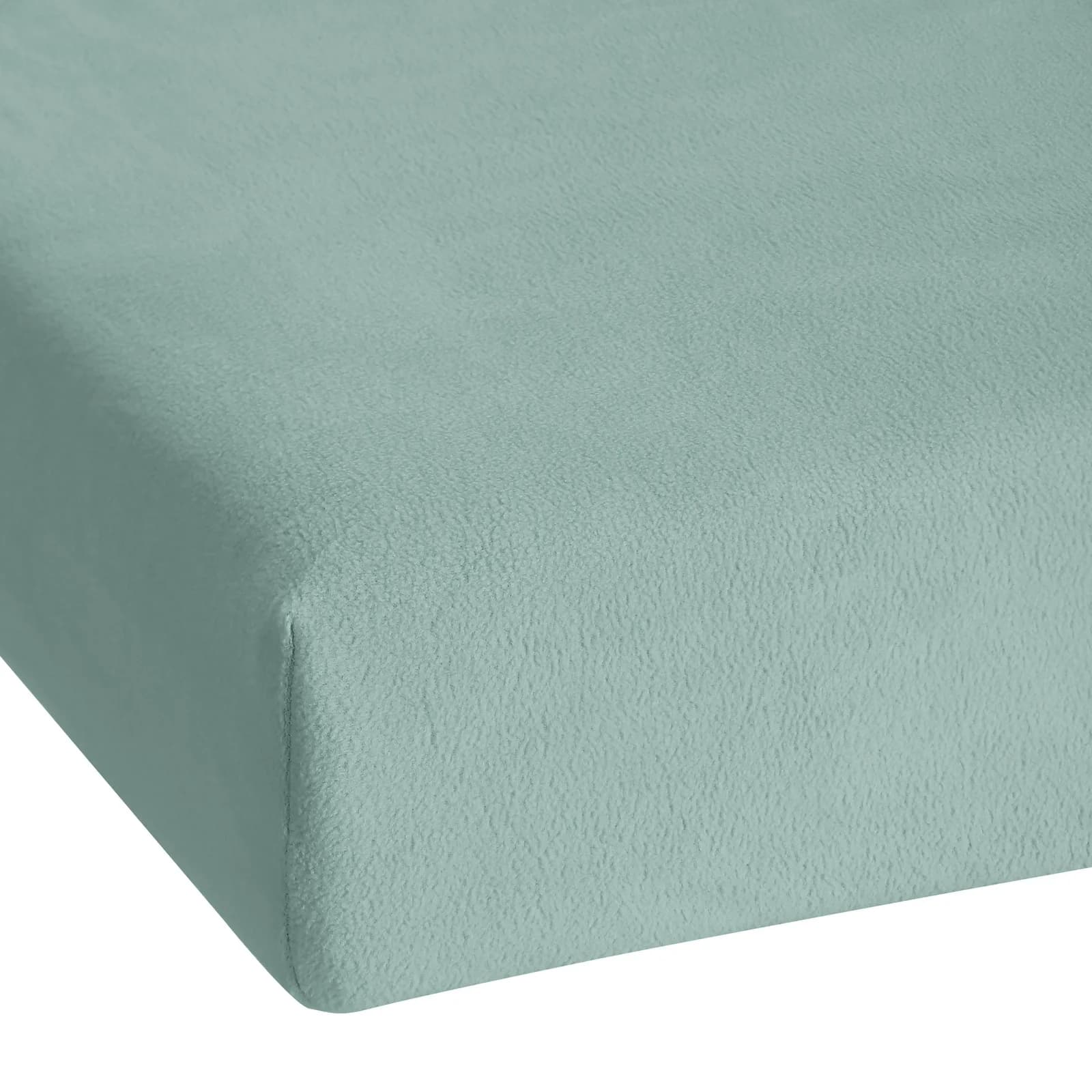 KUM Coral-Fleece Spannbettlaken Grün 200cm Microfaser