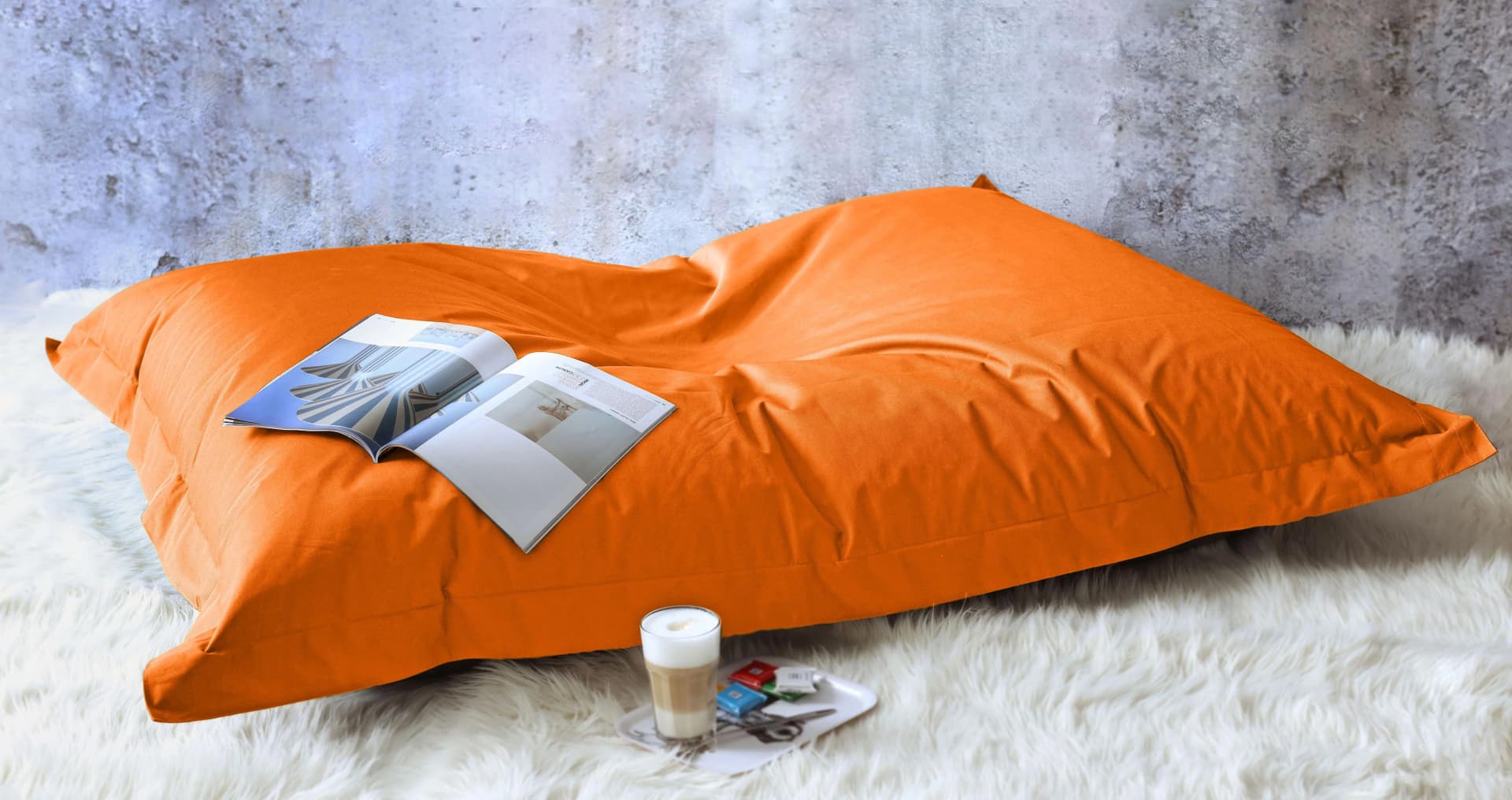 Kinzler XXL Sitzsack Orange Outdoorfähig Polyester