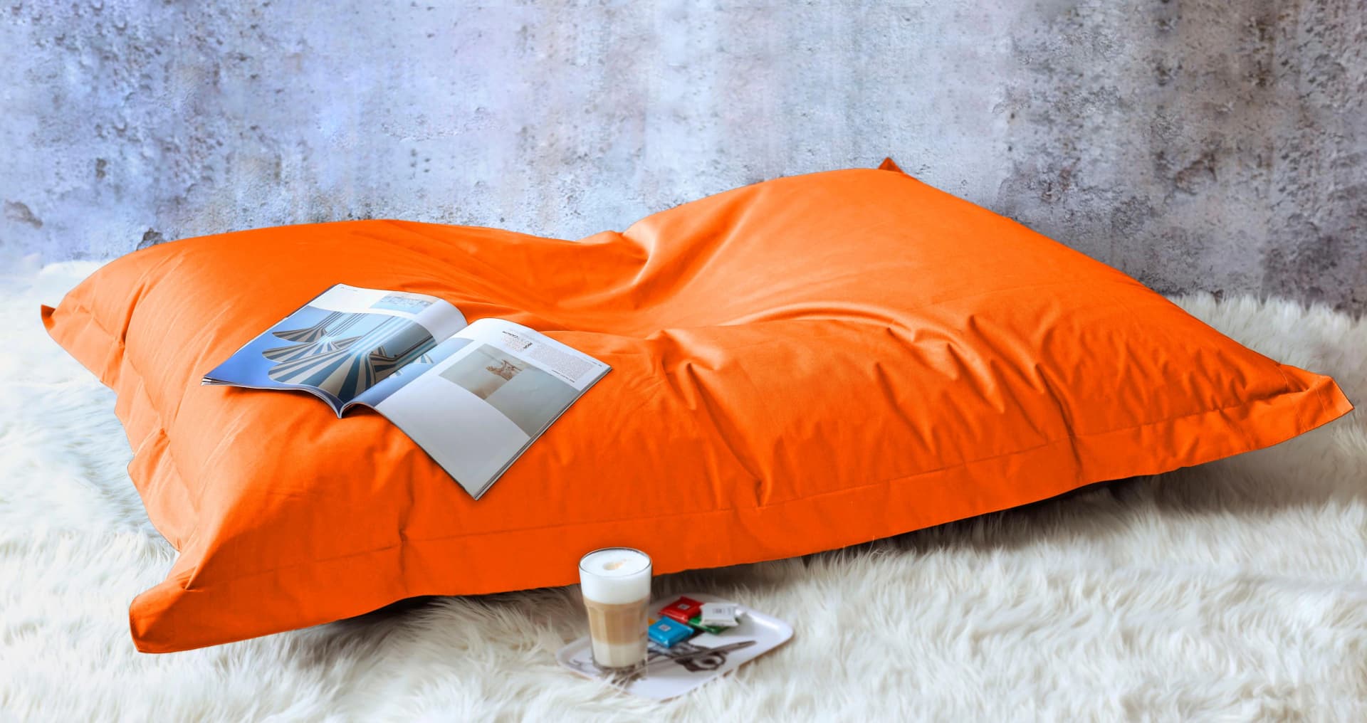 KINZLER Sitzsack Sylt Orange Baumwolle