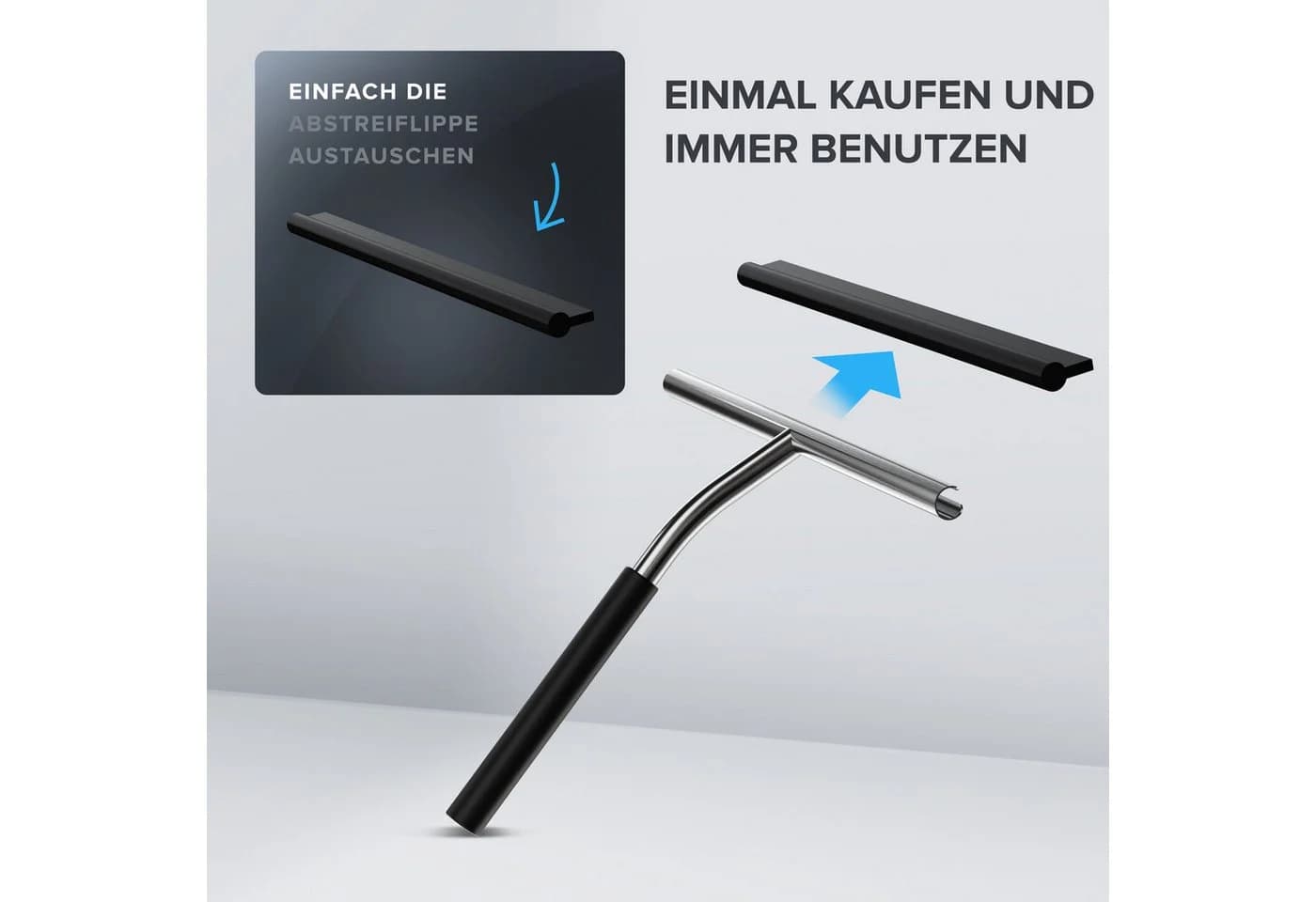 ovimar Duschabzieher Edelstahl Silber Aufhängbar
