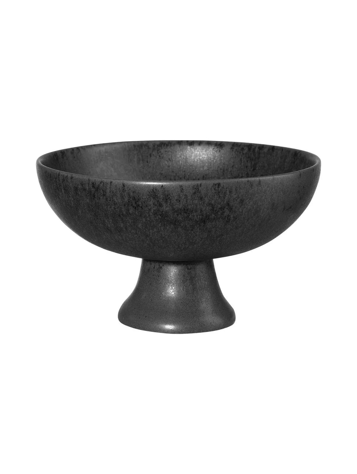 Schale GRANDE Steingut Schwarz Matt