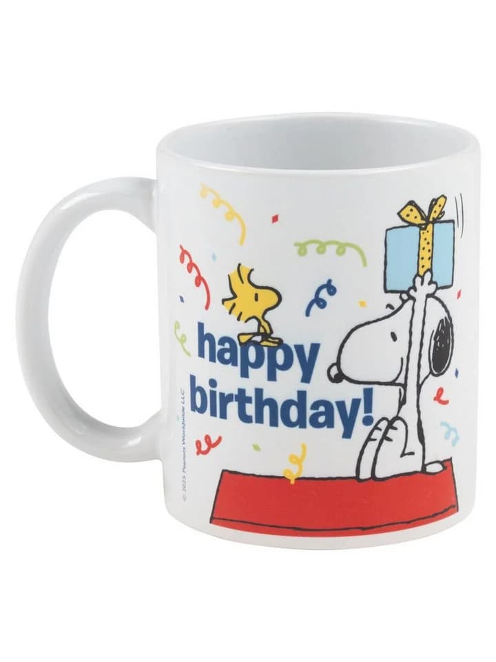 United Labels® Tasse Peanuts Snoopy Happy Birthday 320 ml Keramik Weiß