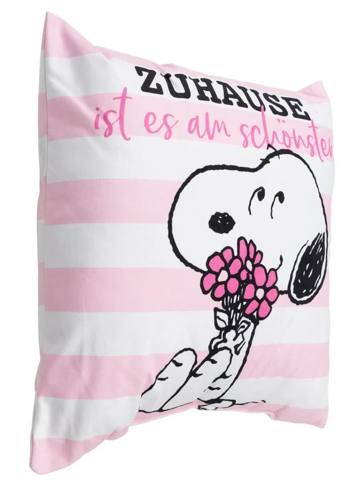 United Labels Snoopy Dekokissen Rosa 40x40 cm Plüsch