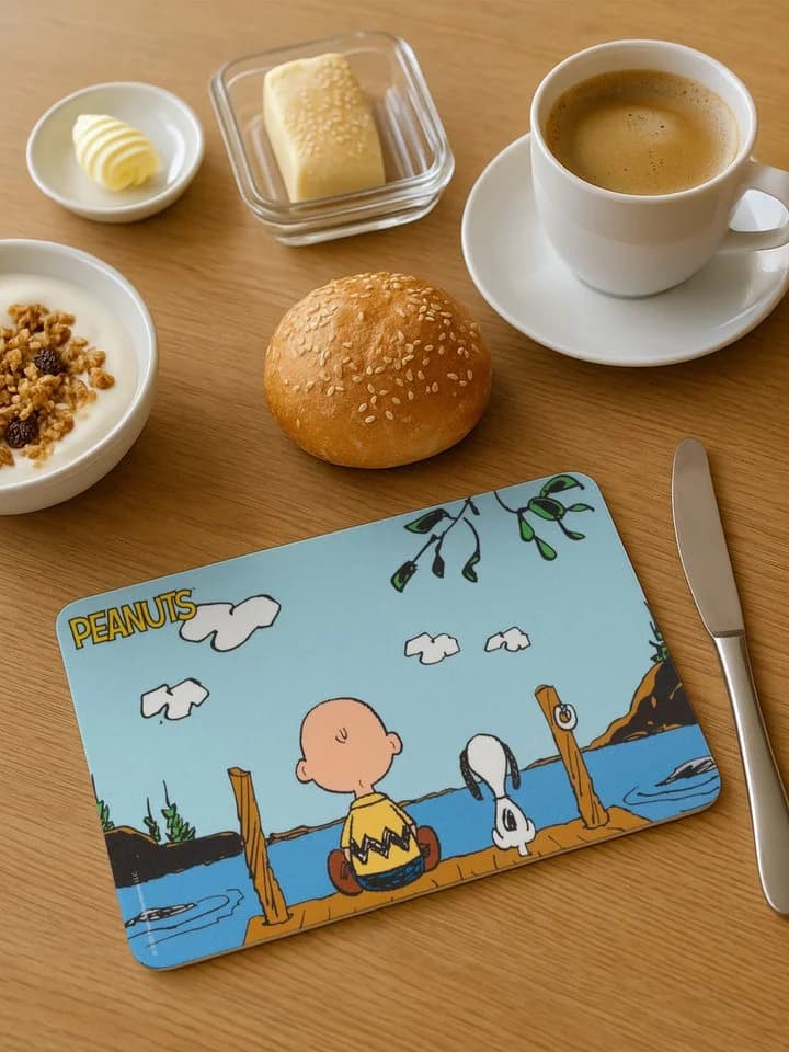 United Labels® Frühstücksbrett Peanuts Snoopy Schneidebrettchen Resopal