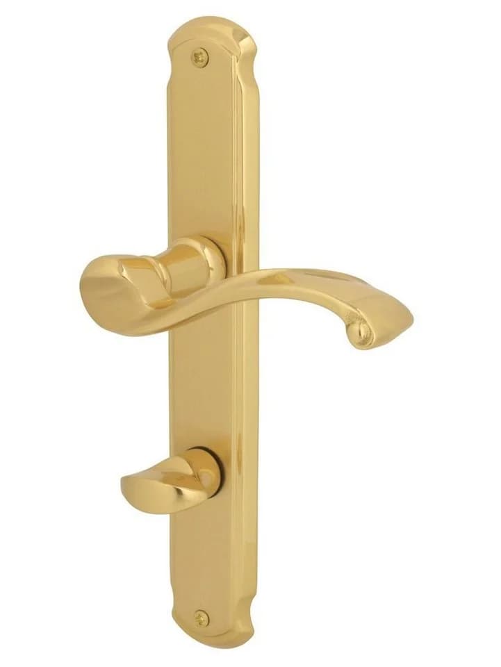 Alpertec WC-Langschildgarnitur Bianca Messing gold