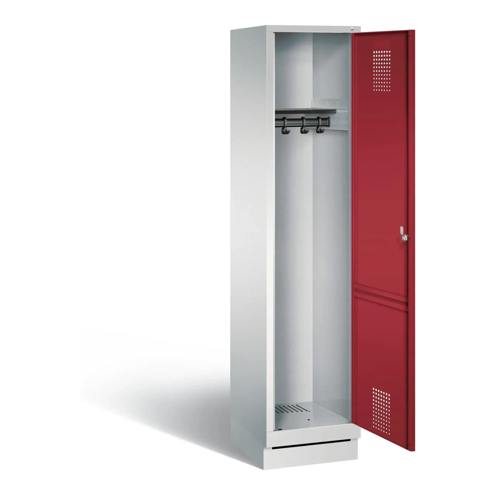 C+P Garderobenschrank Evolo Rubinrot Stahl