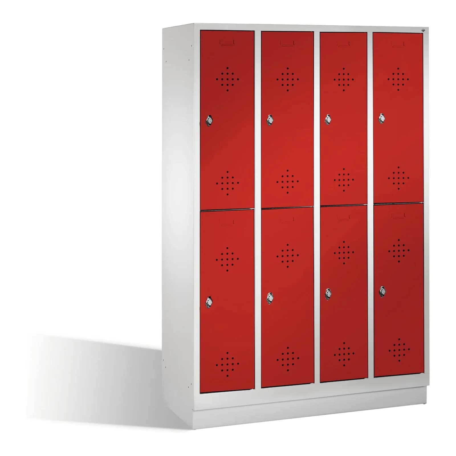 C+P Doppelstockspind Classic 8 Fächer Rubinrot