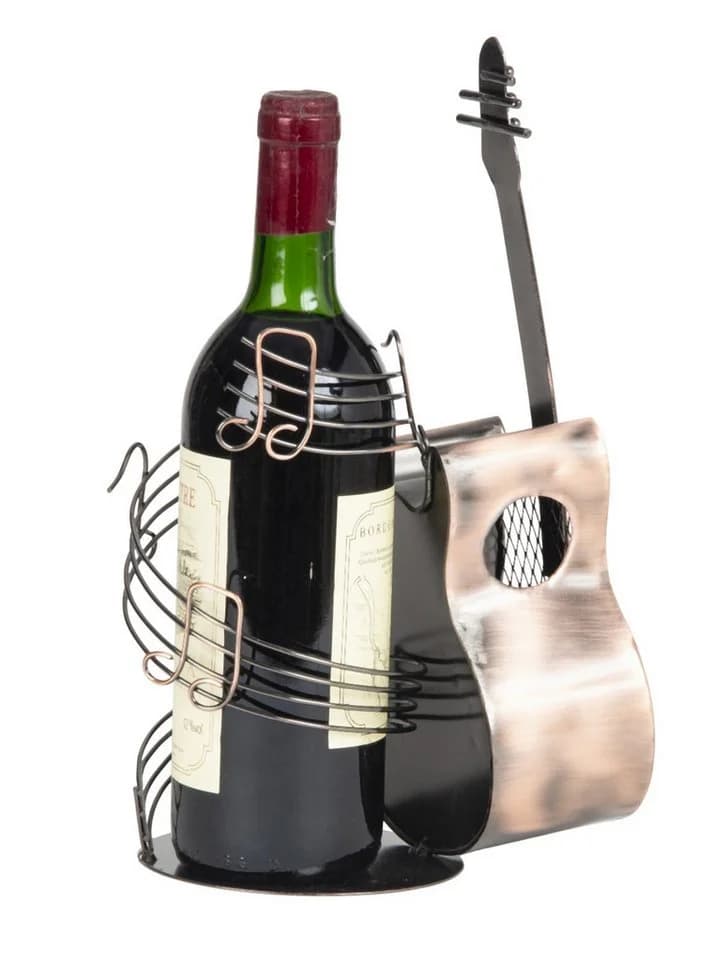 XiRRiX Weinflaschenhalter Gitarre Metall Bronze