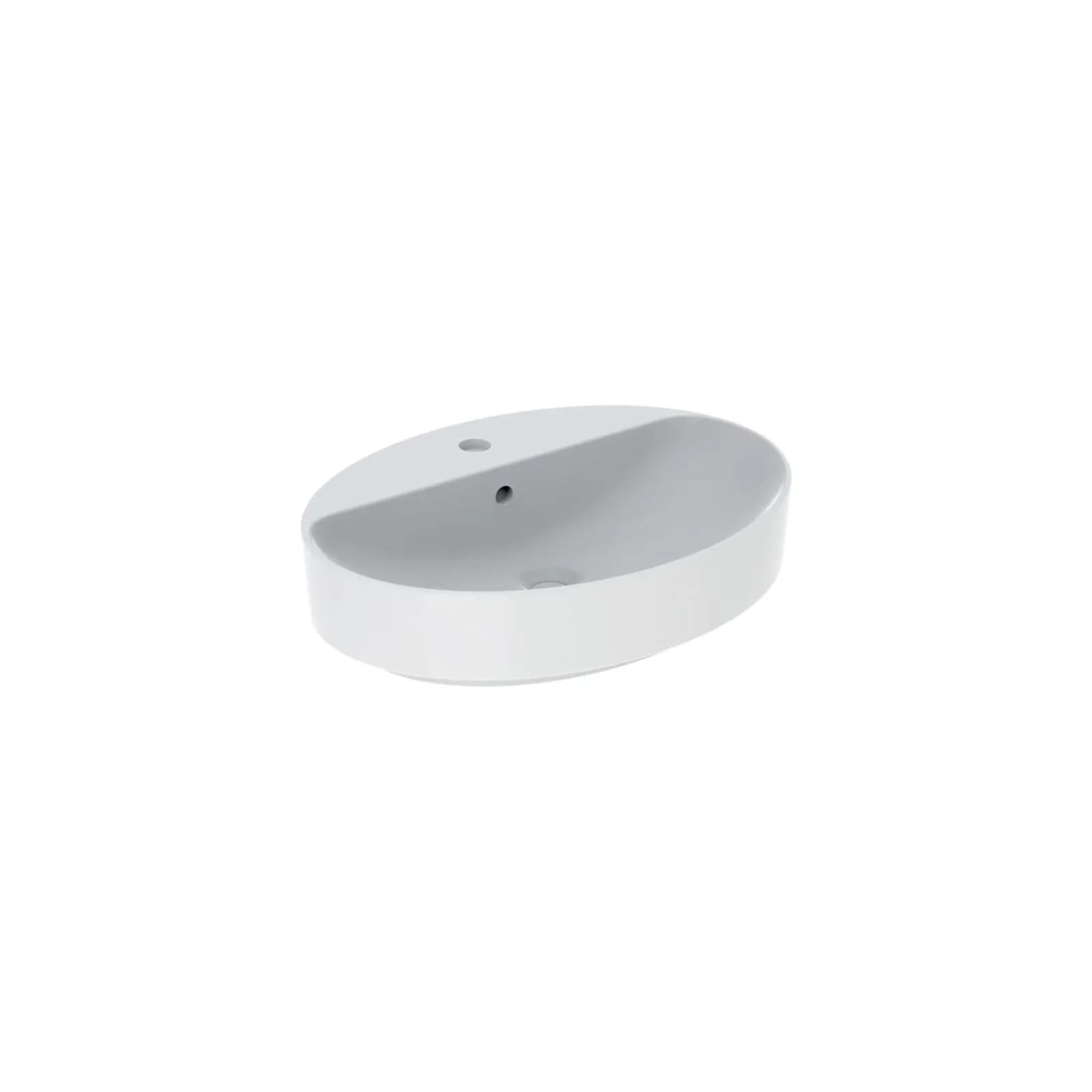Geberit VariForm Aufsatzwaschtisch 60x45 cm Weiß Oval