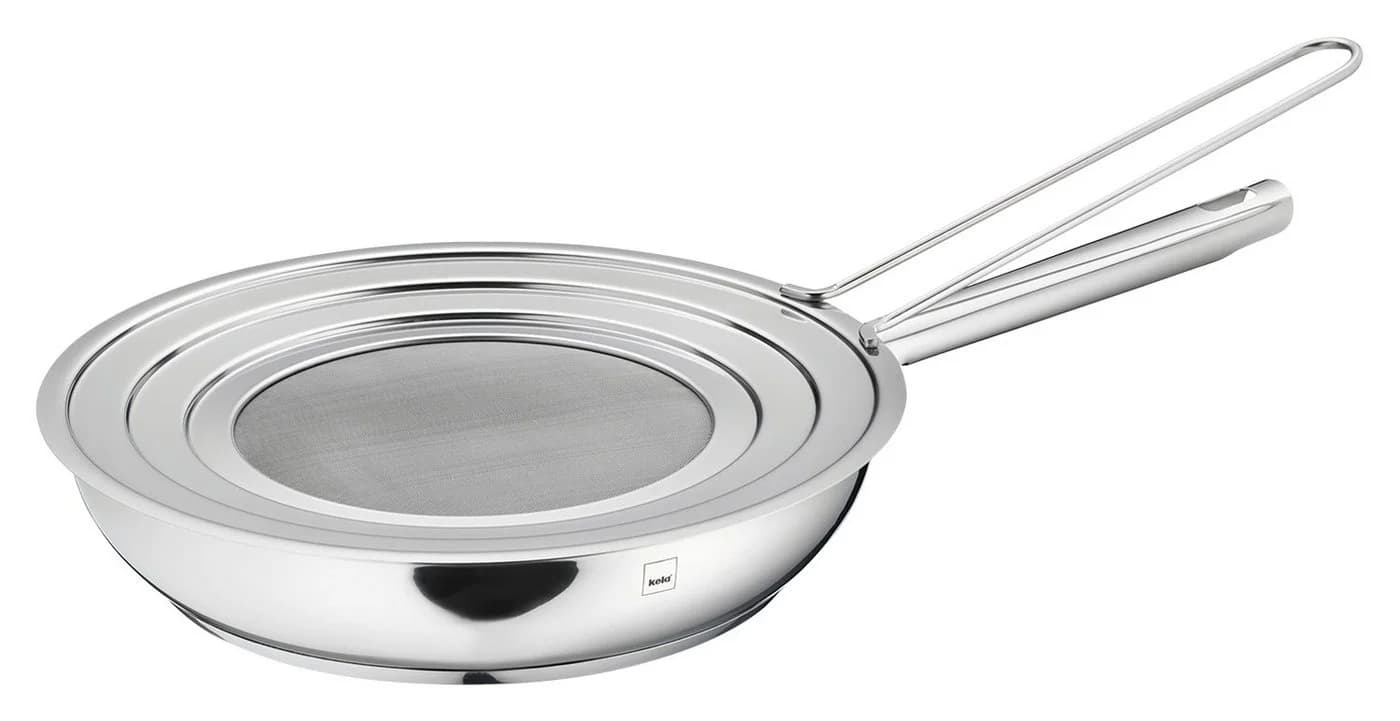 kela Spritzschutzdeckel ELVIRA Edelstahl 18/10 Silber