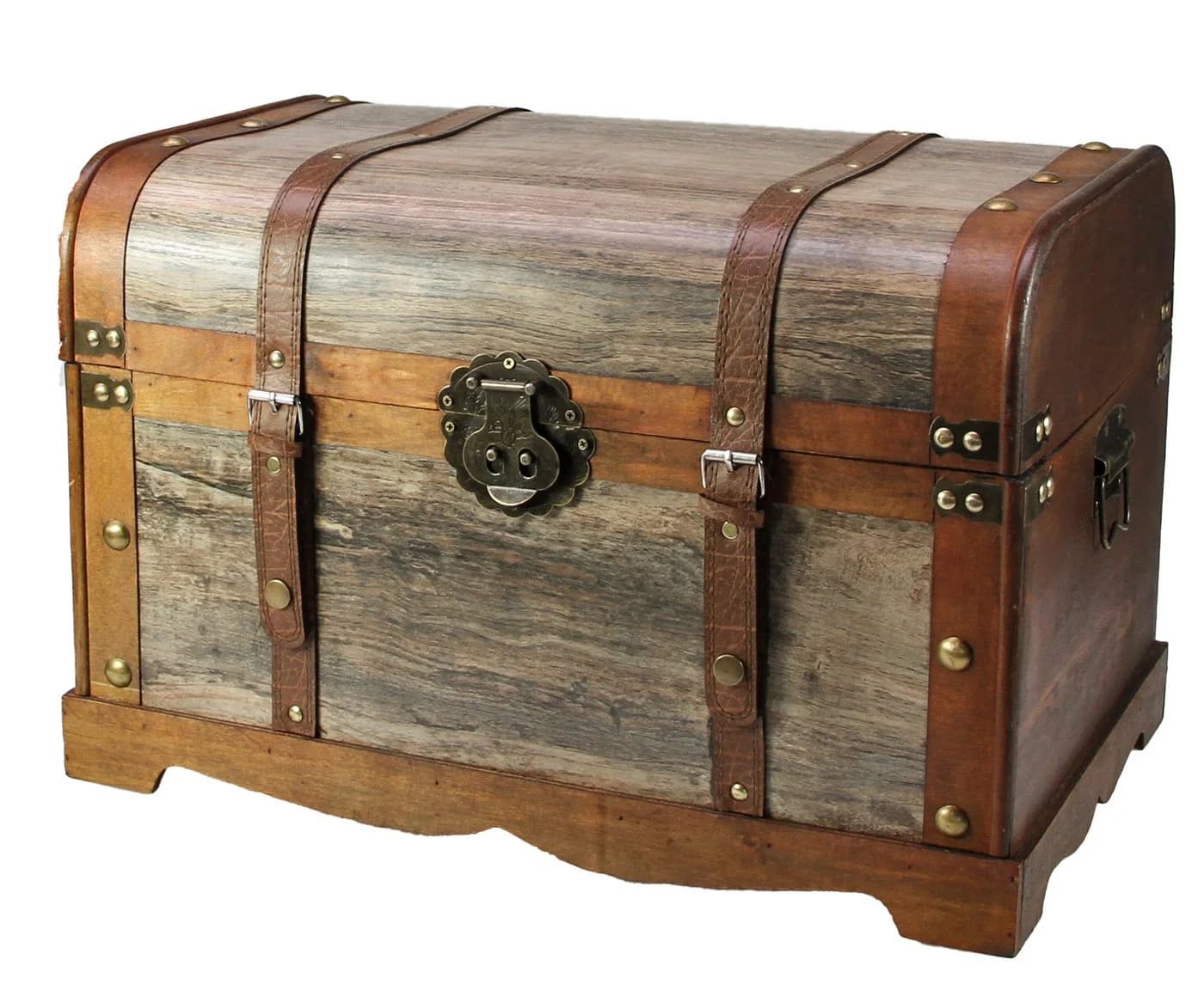 SAFE Schatzkoffer Magellan Holz Vintage Aufbewahrungsbox Braun
