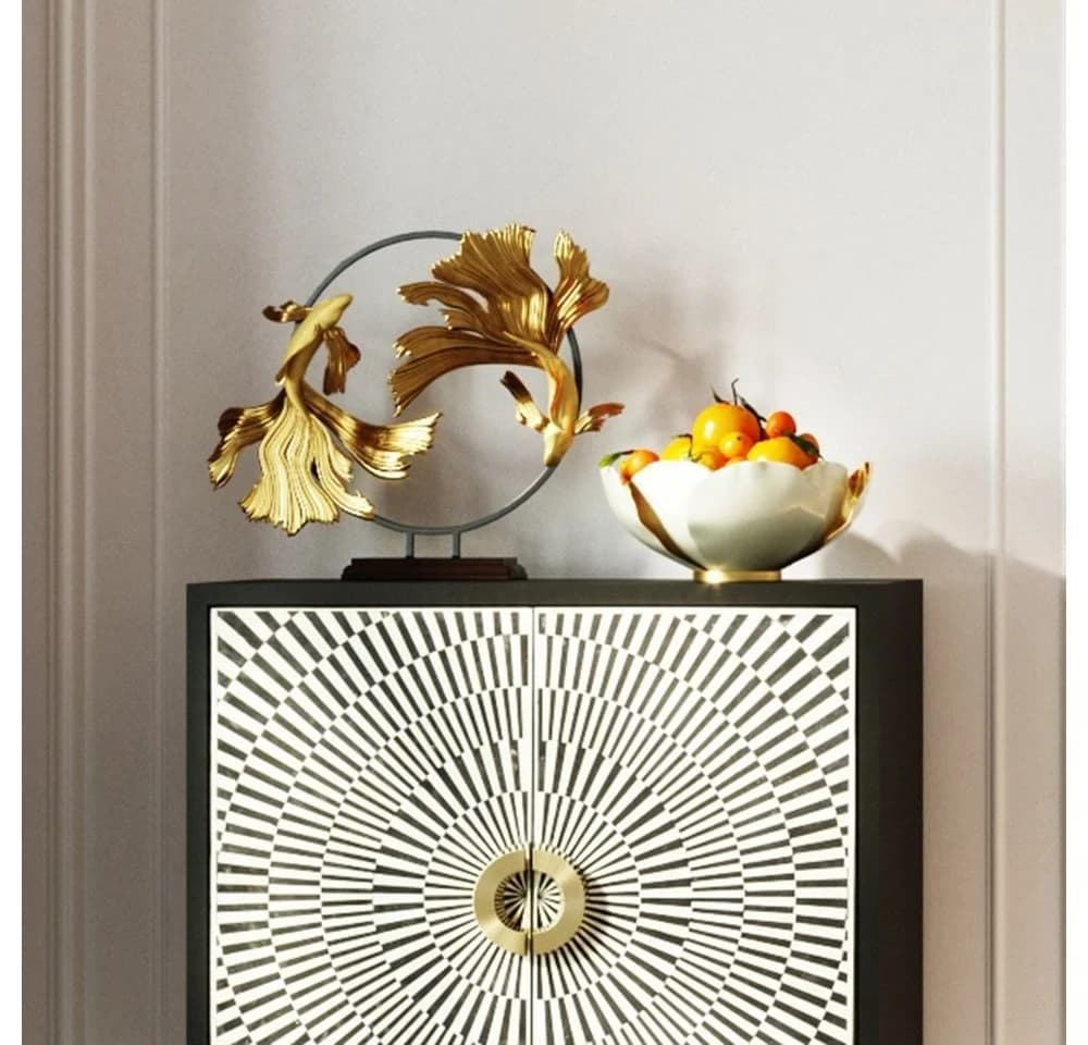 KARE DESIGN Dekoobjekt Dancing Betta Fishes Gold