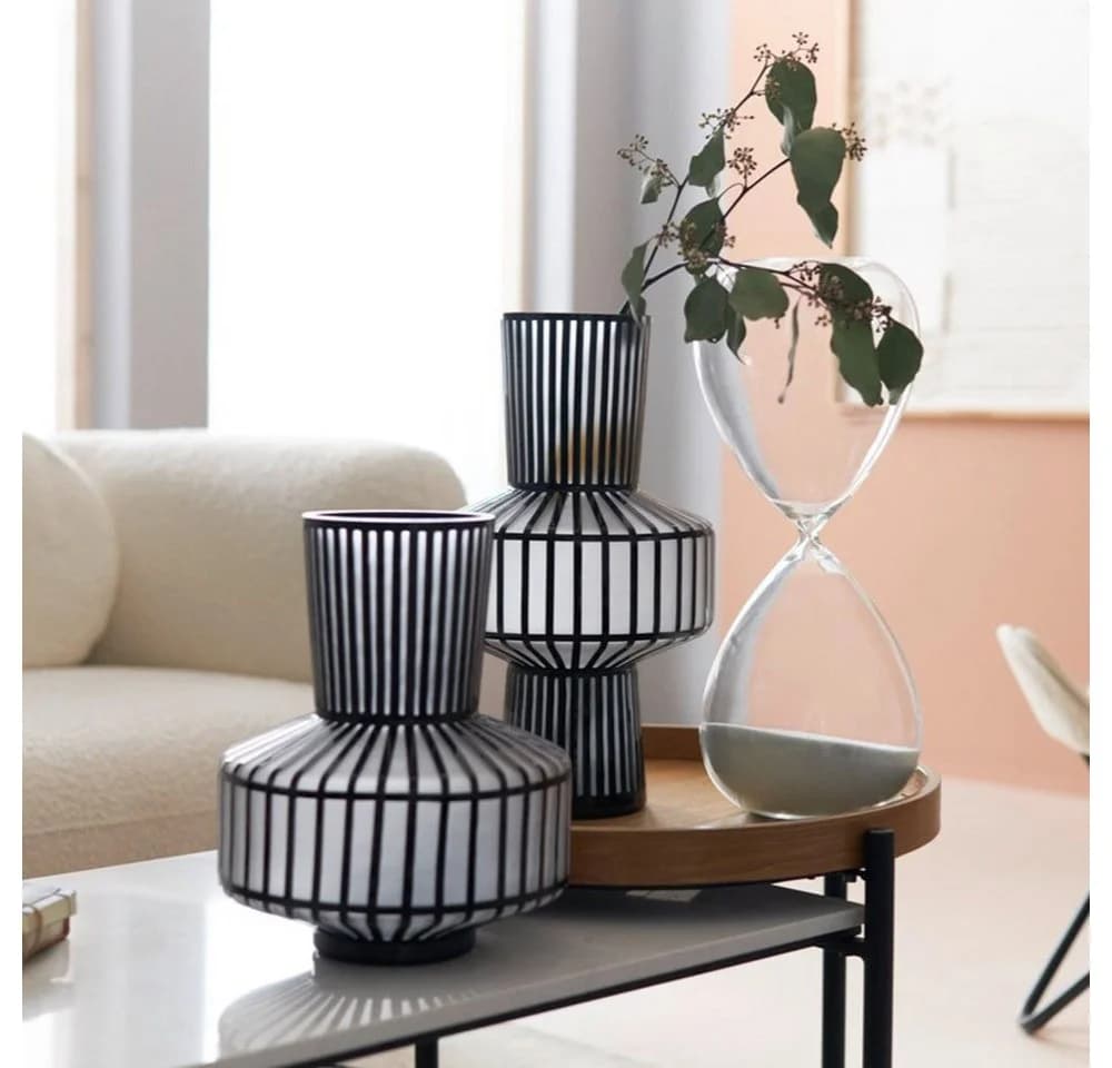KARE DESIGN Tischvase Roulette 31 Schwarz Glas