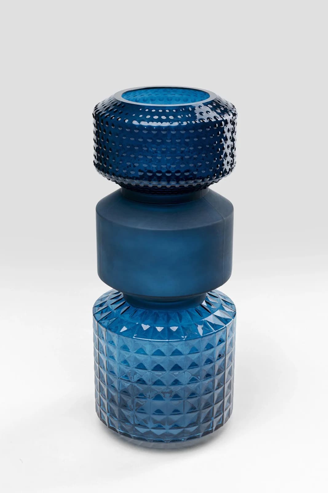 KARE DESIGN Vase Marvelous Duo Blau Glas