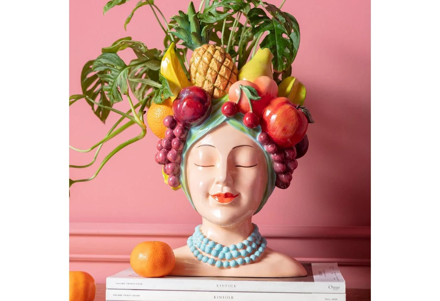 KARE DESIGN Dekovase Fruity 37cm Bunt Polyresin