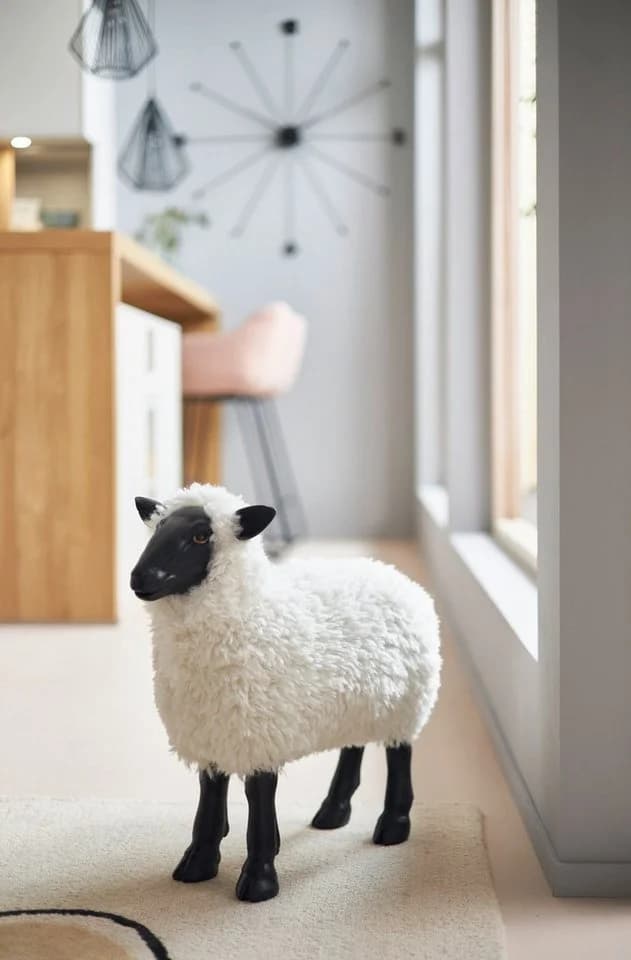 KARE DESIGN Dekofigur Bathilde Schaf Weiß 48cm
