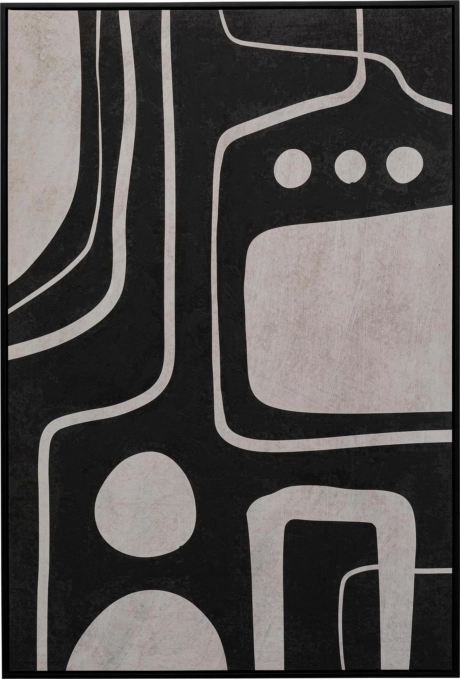 KARE DESIGN Leinwandbild Allegro Shades Schwarz Natur 73x113 cm
