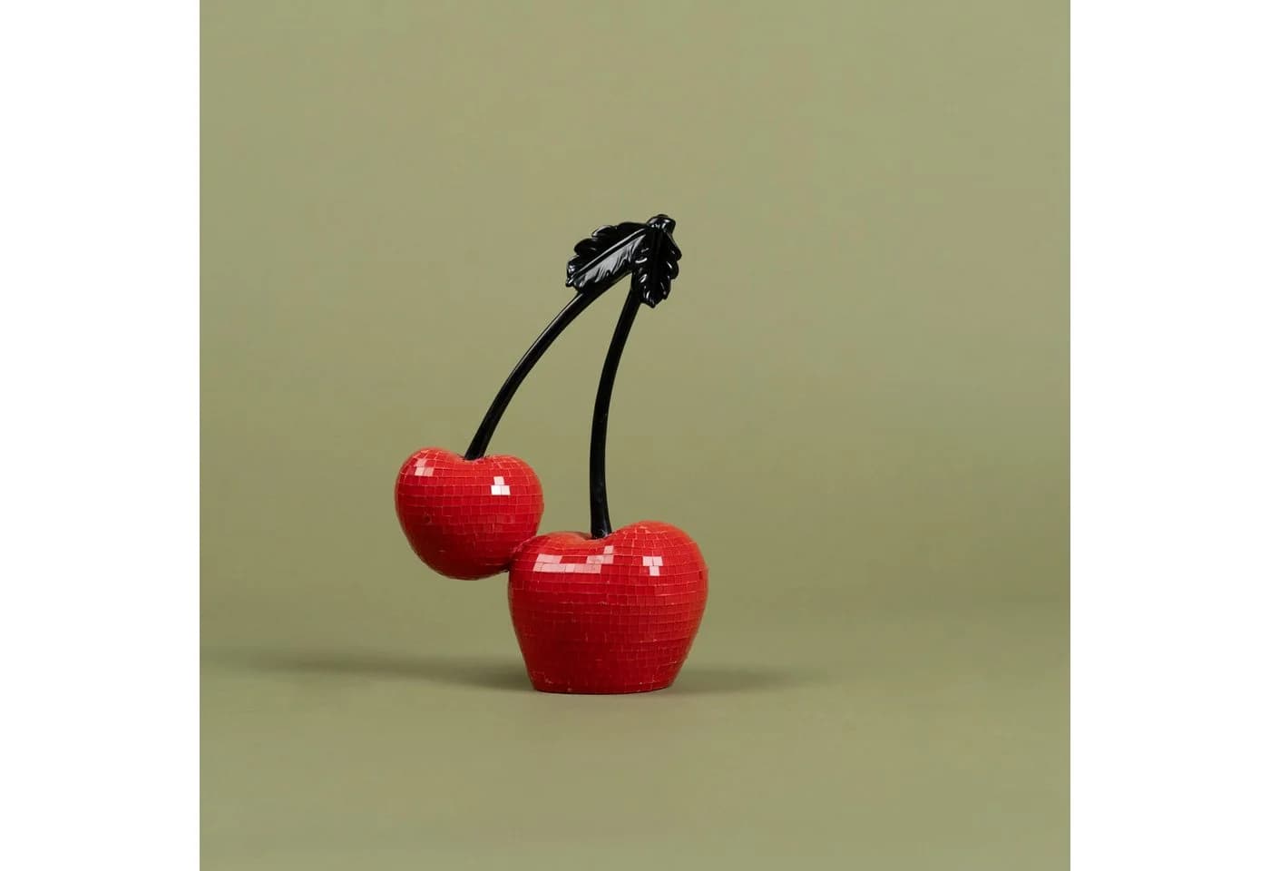 Kare Design Dekoobjekt Cherry Rot Mosaik Polyresin