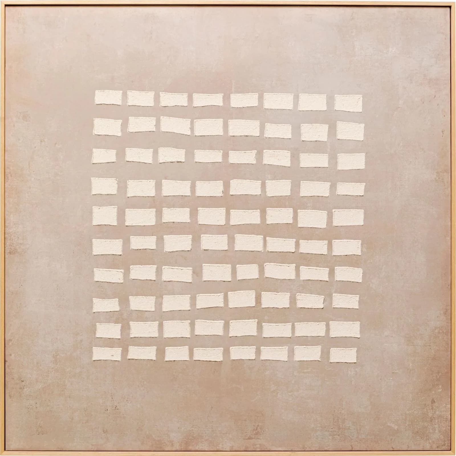 KARE DESIGN Leinwandbild Art Row Beige Handgemalt
