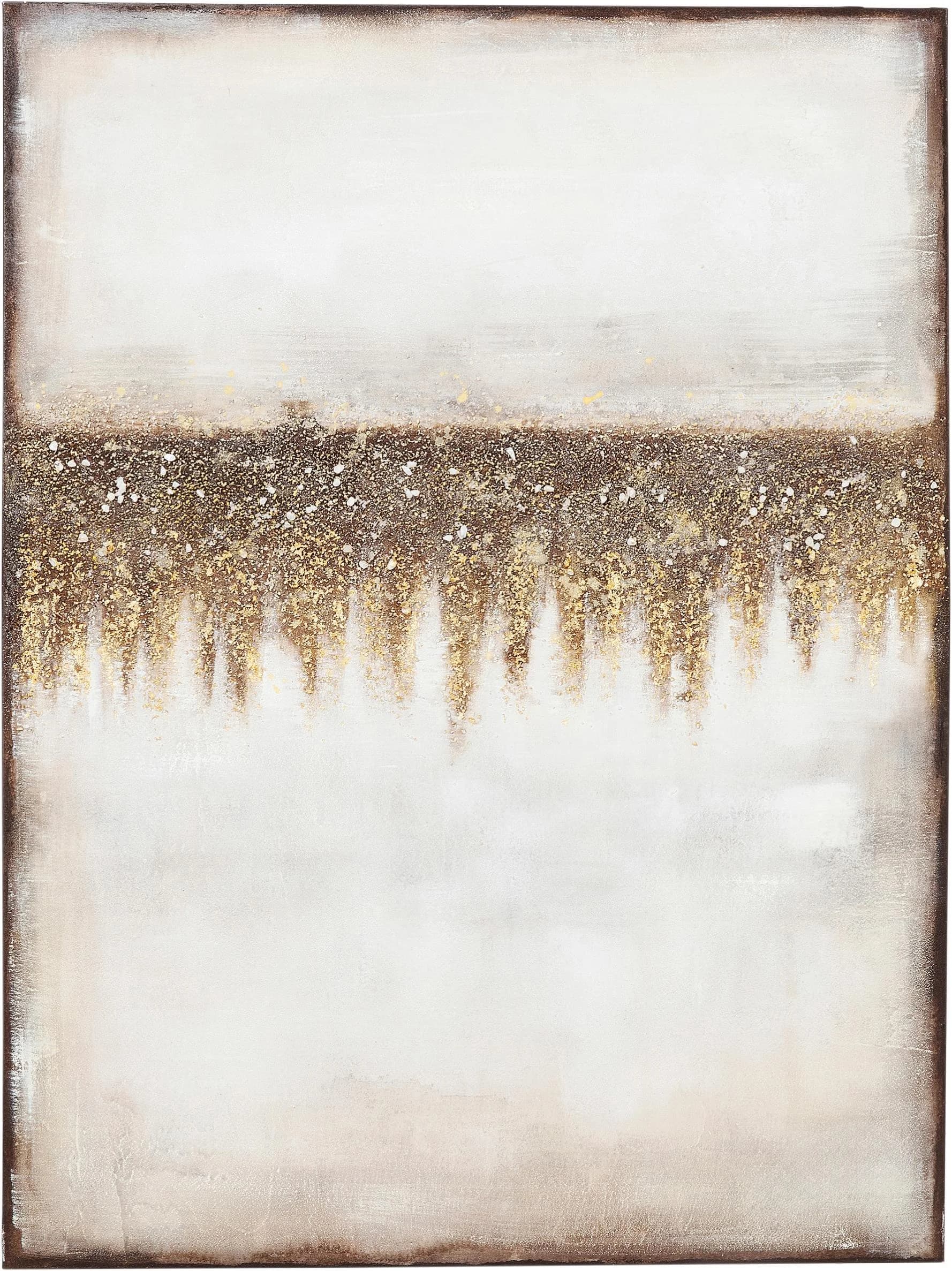 KARE DESIGN Leinwandbild Beige Handgemalt