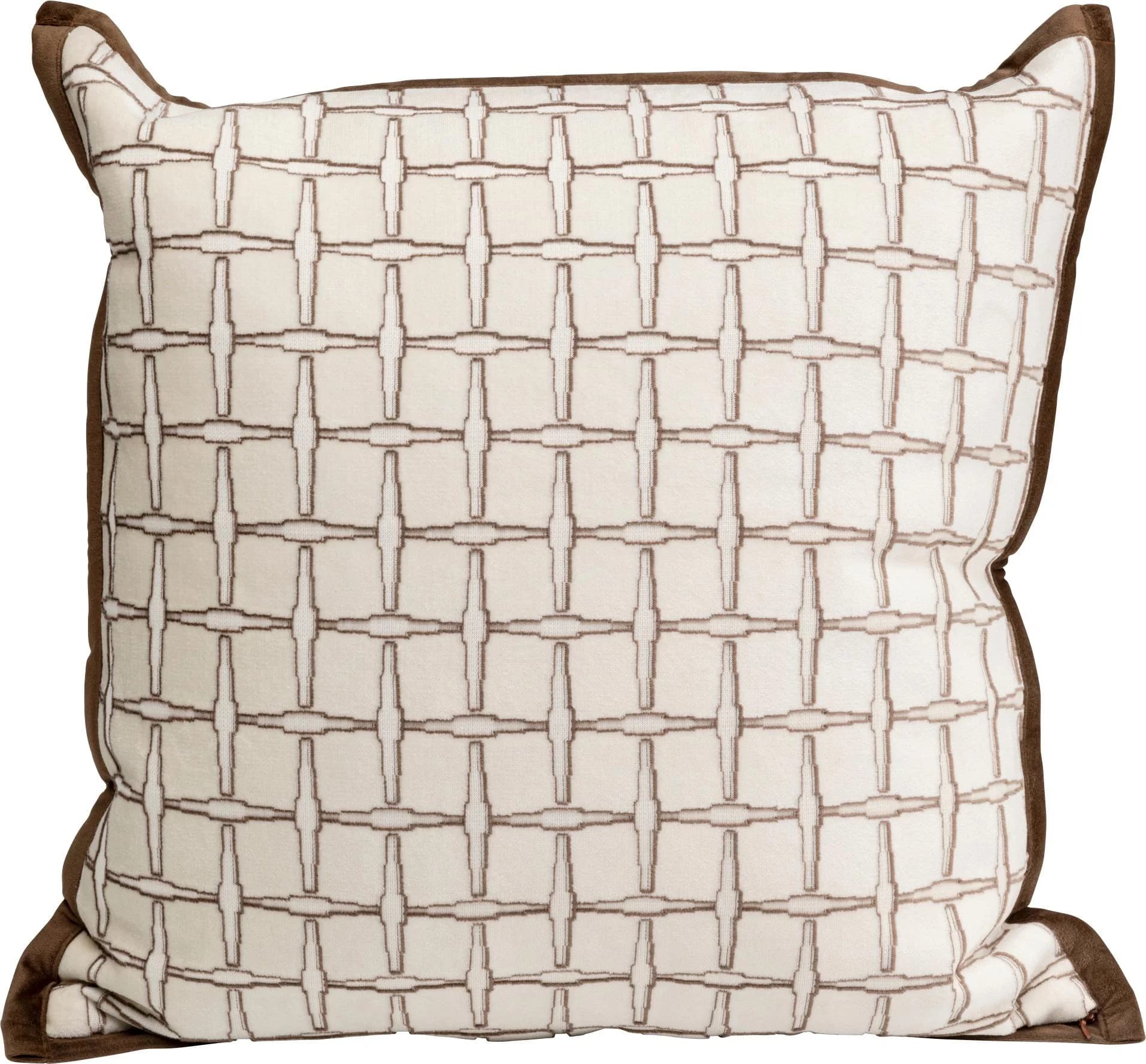 KARE DESIGN Dekokissen Chain Beige Gemustert 45x45 cm