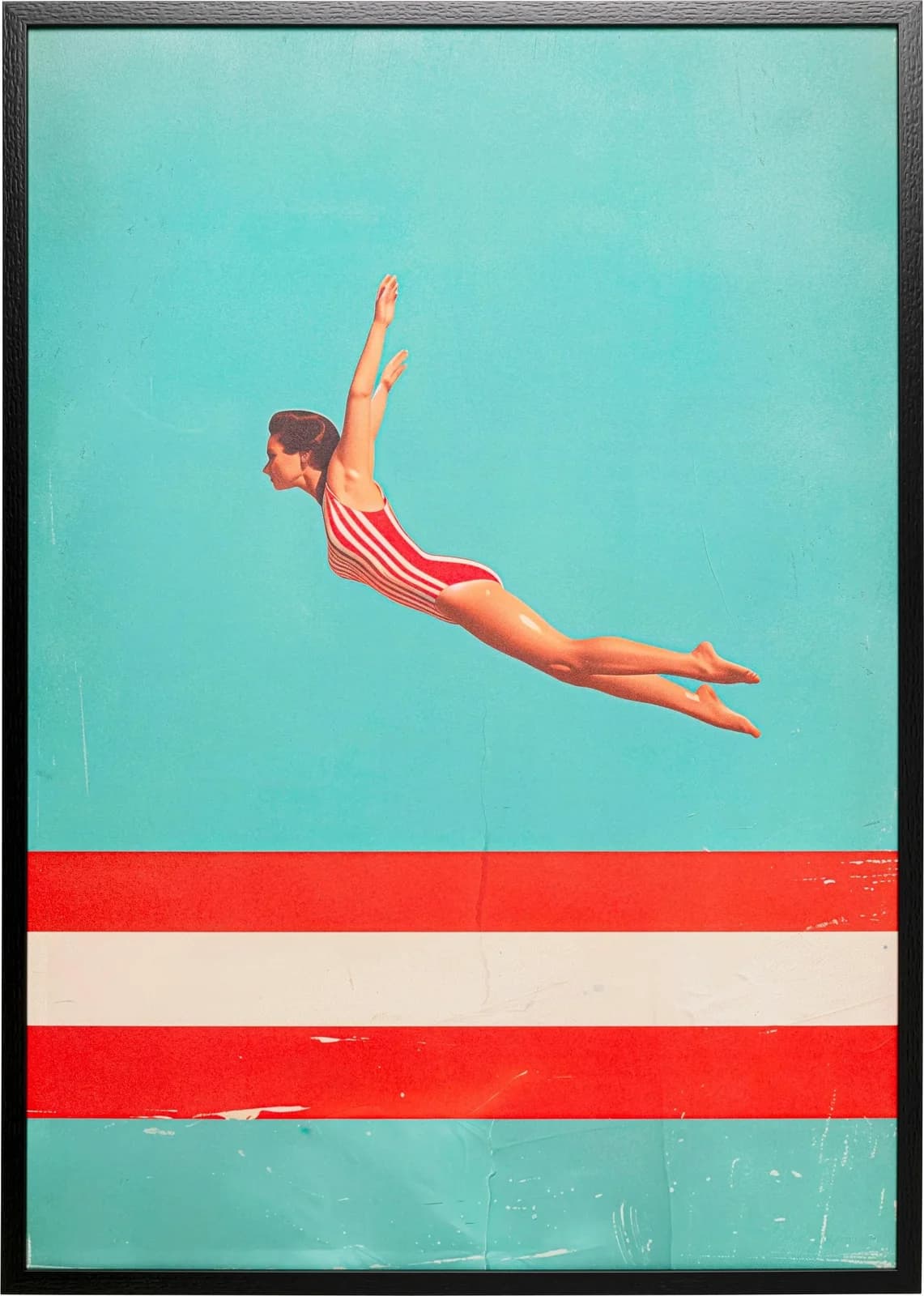 KARE DESIGN Gerahmtes Bild Jumping Girl Bunt 103x73cm