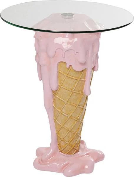 Bistrotisch ICECREAM Glas Polyresin Braun