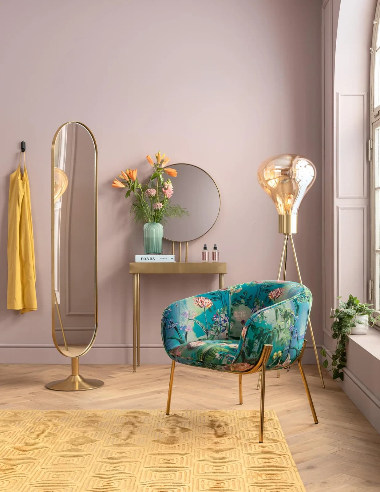 KARE DESIGN Standspiegel Curve Brass Gold