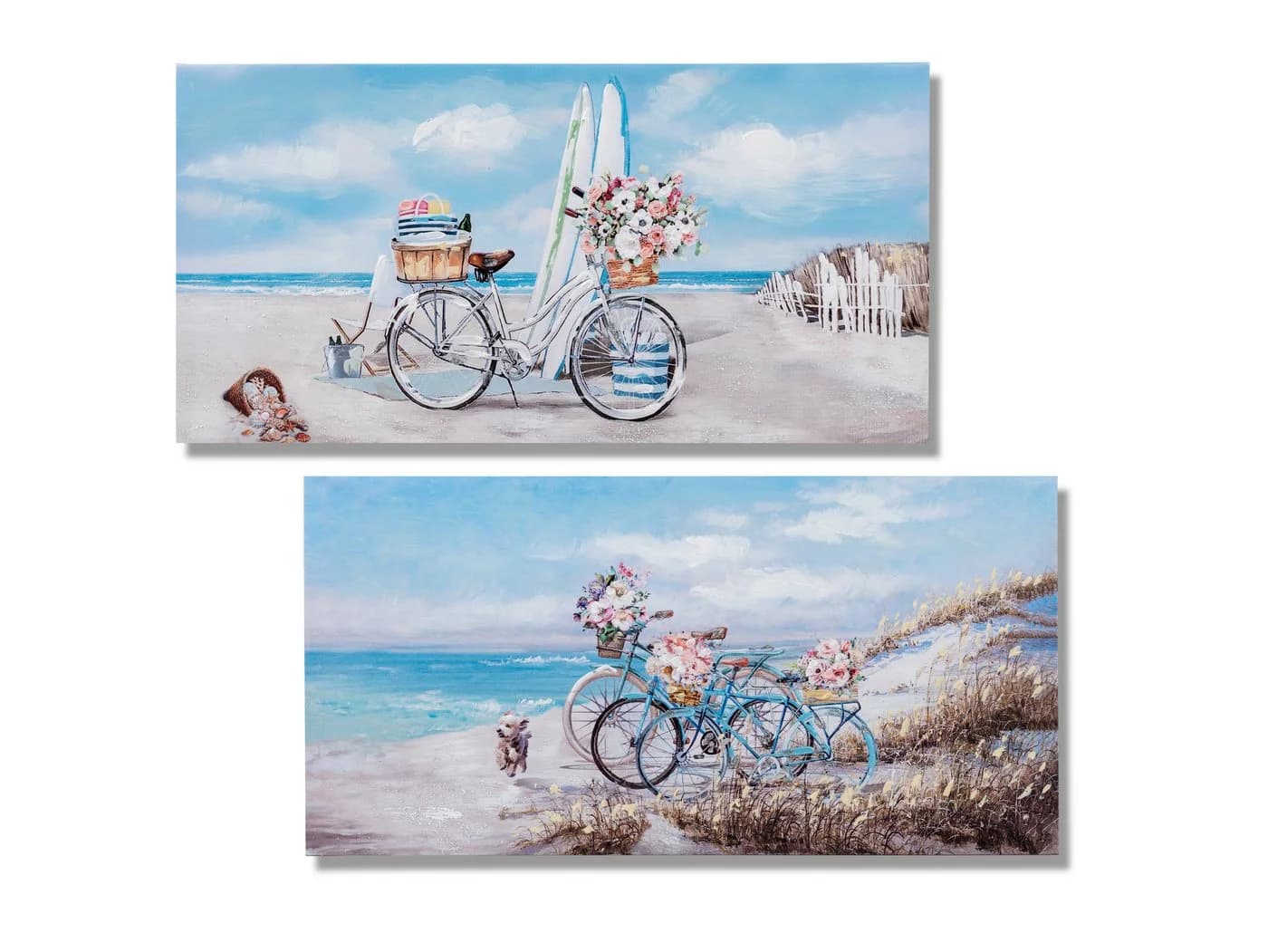 formano Wandbild „Fahrräder am Strand“ auf Leinwand 30x60cm