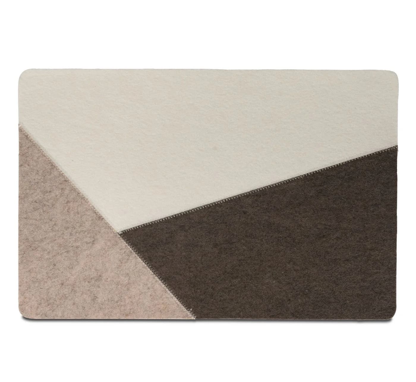 formano Platzset Grafik Filz Geometrisch Beige Braun