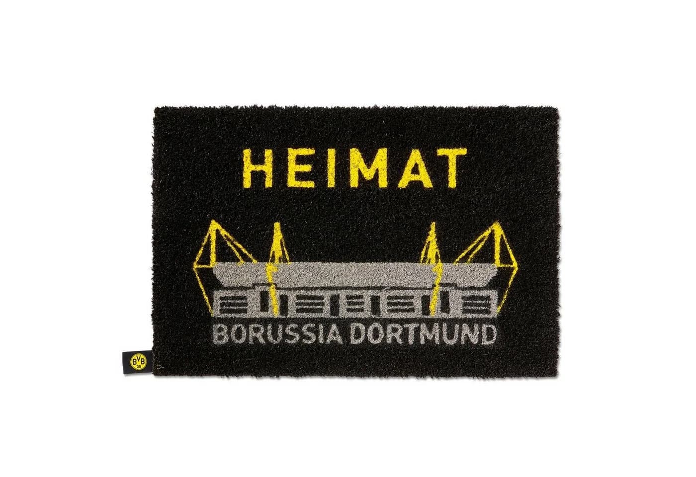 BVB Fußmatte Schwarz Rechteckig 2mm Höhe