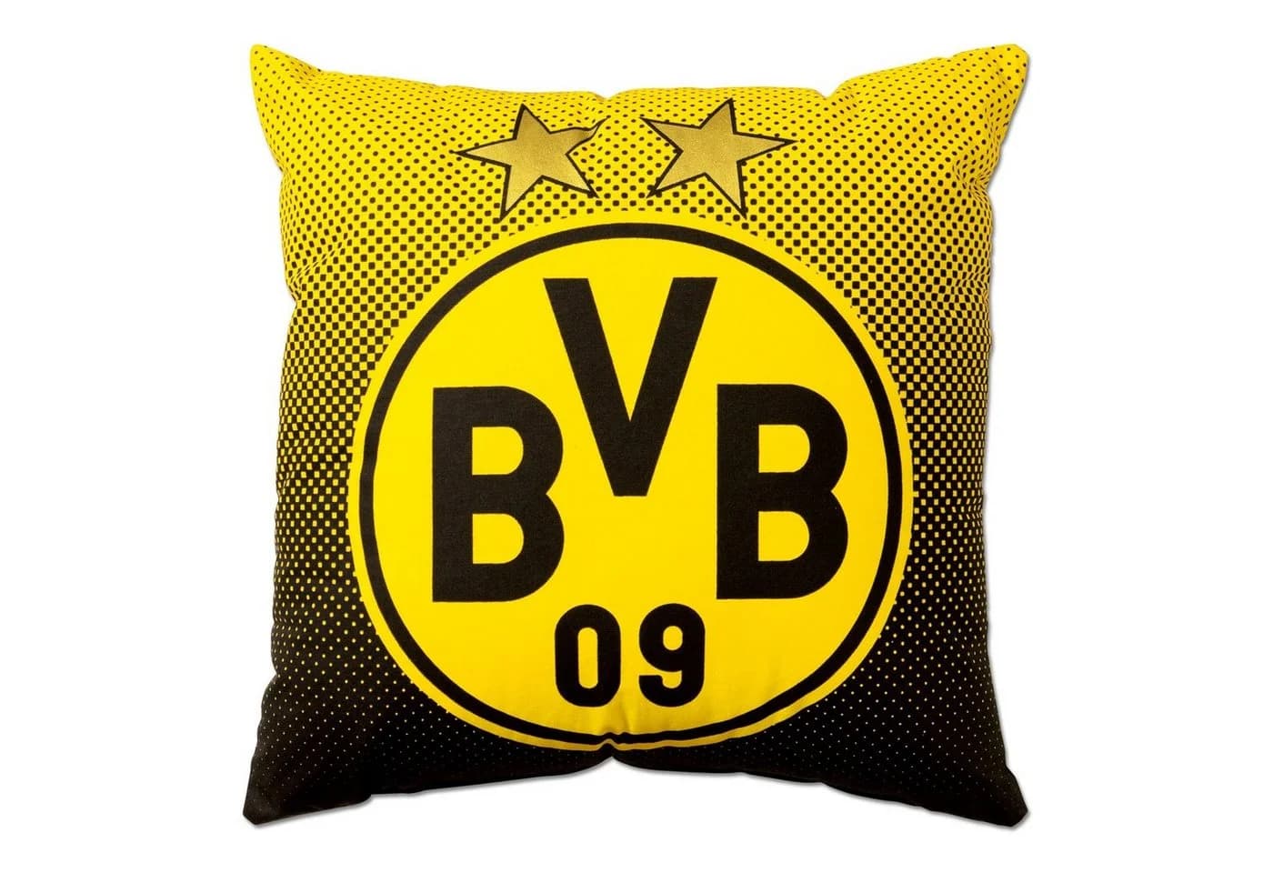 BVB Kopfkissen mit Emblem 40x40cm Gelb-Schwarz