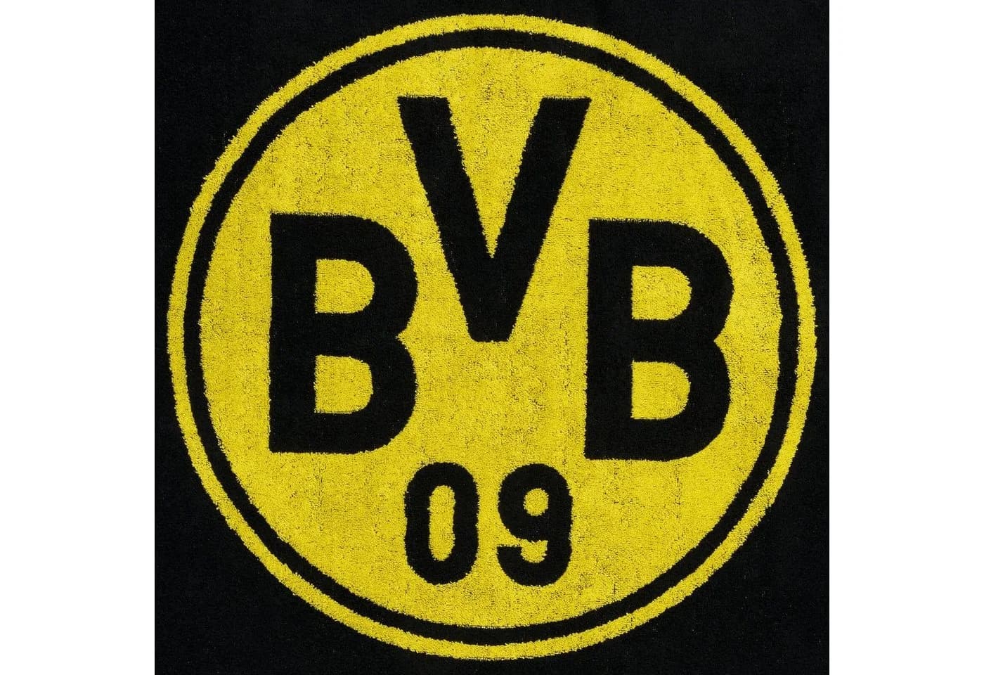 BVB Badetuch Emblem 100x150 cm Baumwolle Schwarz Gelb