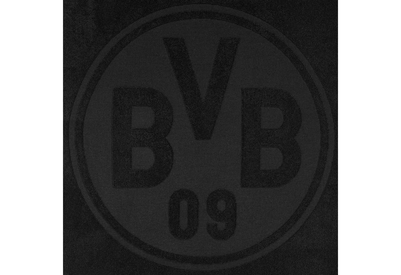 BVB Badetuch Schwarz 70 x 180 cm Baumwolle