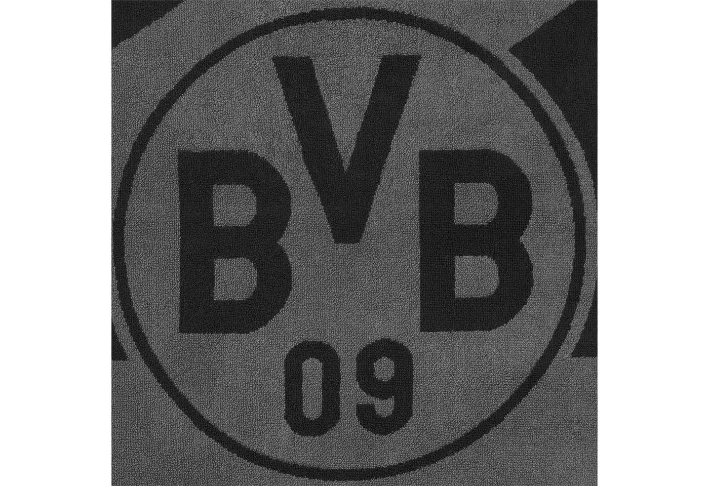 BVB Duschtuch Grau/Schwarz 100% Bio-Baumwolle GOTS