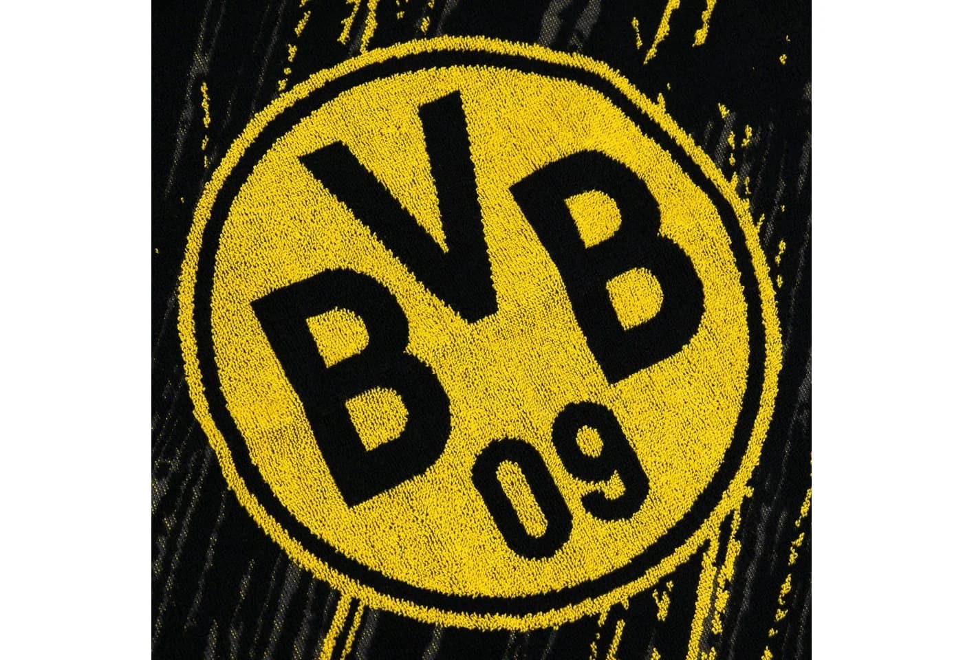 BVB Duschtuch Tricolor 70x140cm Schwarz/Gelb Biobaumwolle