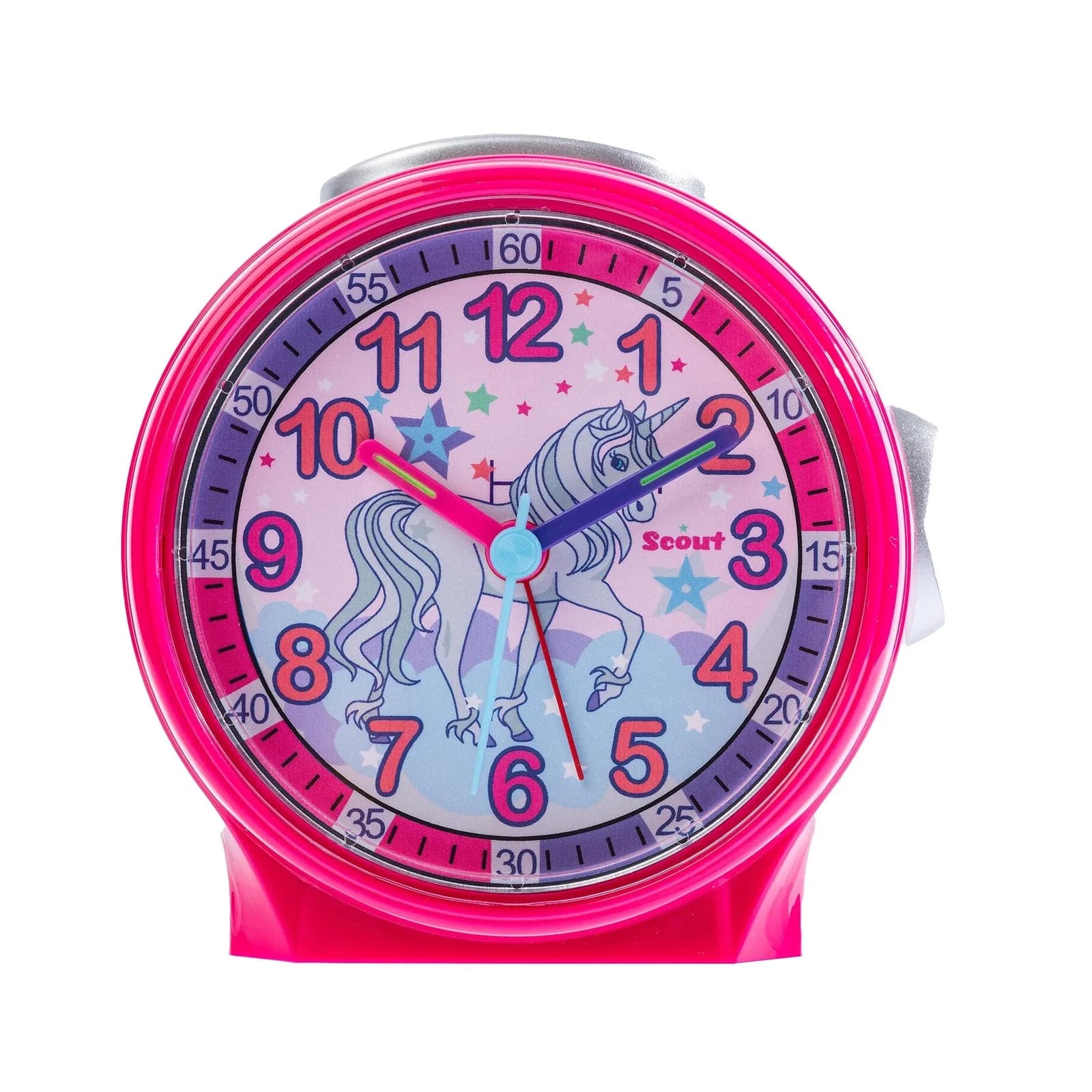 SCOUT Quarzwecker "Pferdewecker" Pink mit Beleuchtung