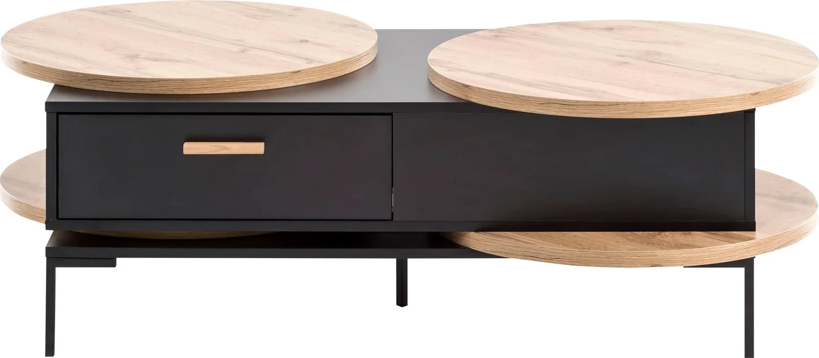 LOOKS by Wolfgang Joop Couchtisch Schwarz Eiche Landhausfarben