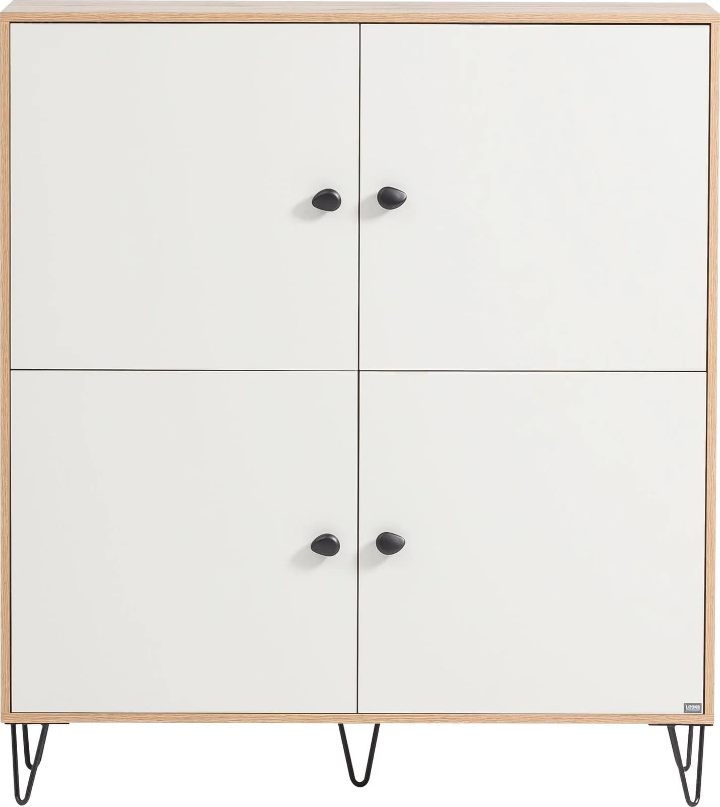LOOKS by Wolfgang Joop Highboard Looks Organic Beige Braun